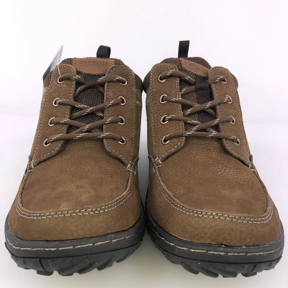 Nunn Bush Brown Leather Quest Hiking Chukka Boots Size 8W - Picture 7 of 8